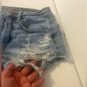 AE HI RISE DENIM SHORT SIZE 00